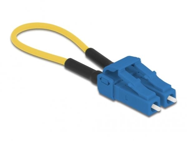 Delock - Loopbackadapter - LC/UPC-enkeltmodus (hann) - fiberoptisk - 9 / 125 micron - blå, gul