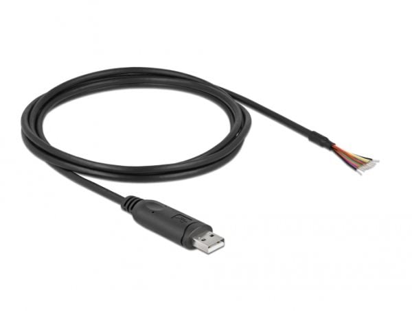 Delock - Seriell adapter - USB 2.0 - RS-232 - svart