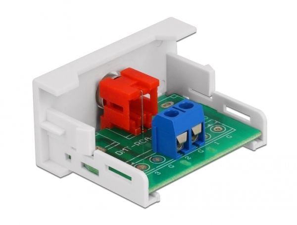Delock - Easy 45 - trykklåsmodul - RCA - 1 modul - hvit, RAL 9003