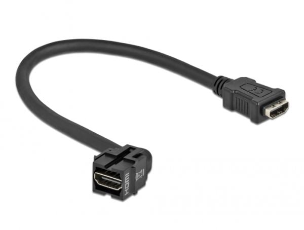 Delock - Modulinnlegg - 250° angled - 30 cm - HDMI - svart