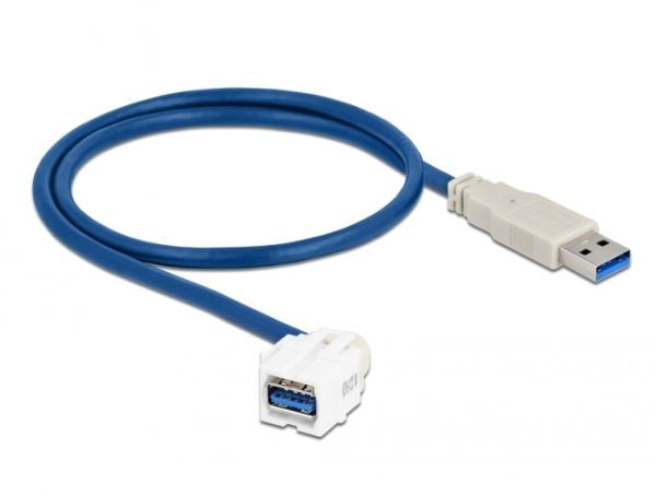 DeLOCK 86871, Tasainen, Valkoinen, USB A, USB A, Naaras, Uros