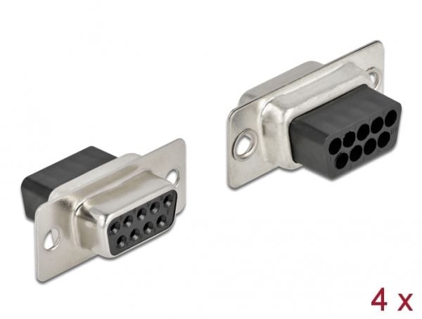 Delock - Datakopling - DB-9 (hunn) (en pakke 4)