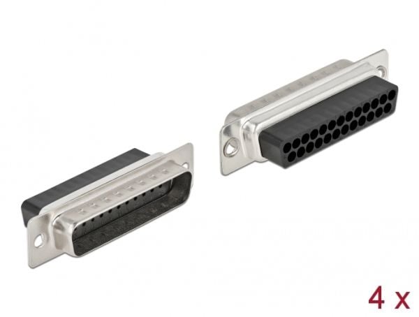 Delock - Datakopling - DB-25 (hann) (en pakke 4)