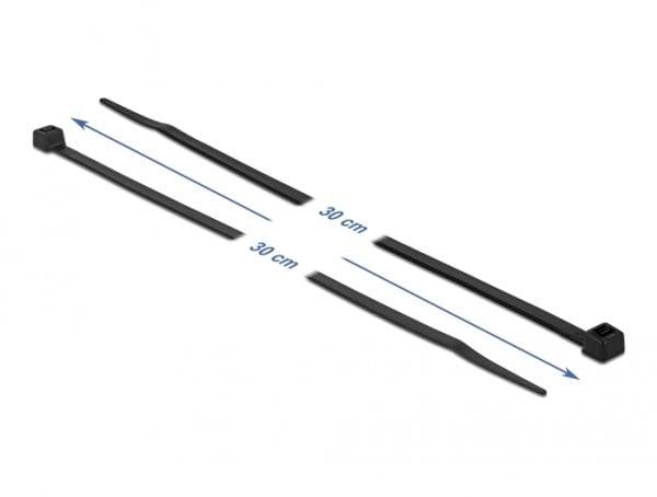 DeLOCK 19561, Helmipintainen johdinside, Polyamidi, Musta, 5,2 cm, -20 - 60 °C, 20 cm