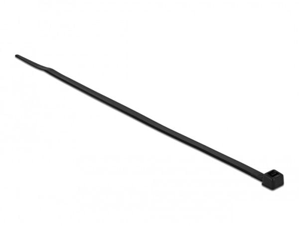 DeLOCK 19556, Kaksiaukkoinen johdinside, Polyamidi, Musta, 8,1 cm, 30 cm, 4,8 mm