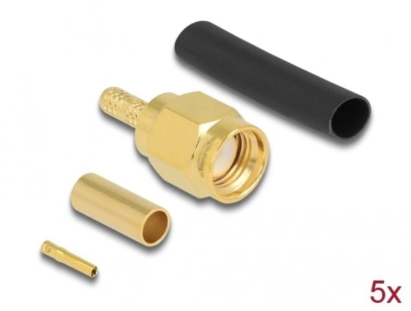 Delock - Antennetilkobling - RP-SMA (M) crimp - RG-174/RG-316 (90042)