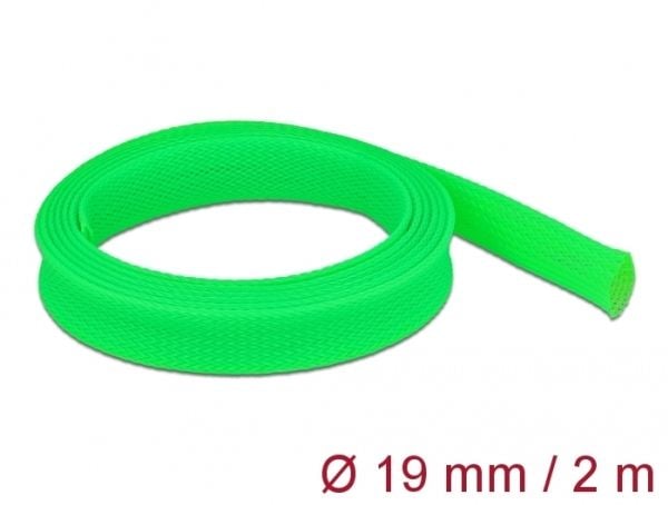 Delock - Flätad ärm - sträckbar - 2 m - grön