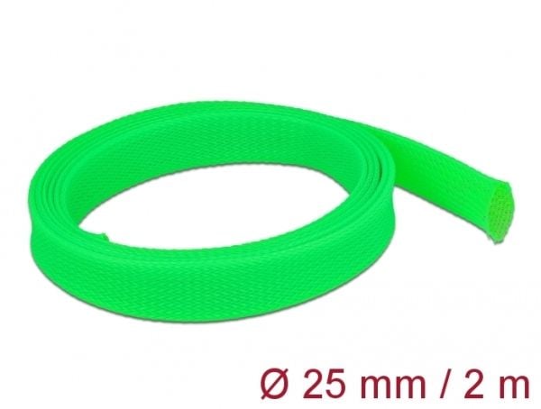 Delock - Flätad ärm - sträckbar - 2 m - grön