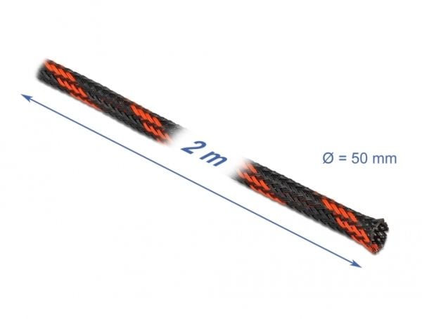 DeLOCK 20758, Musta, Punainen, Polyesteri, -50 - 150 °C, 1 kpl