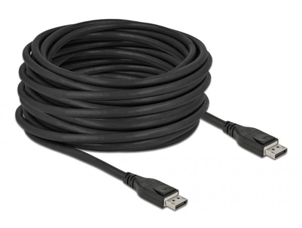 Delock - DisplayPort-kabel - DisplayPort (hann) til DisplayPort (hann) - DisplayPort 1.4 - 15 m - aktiv, 8 K 60 Hz (7680 x 4320) støtte, 5 K 120 Hz...