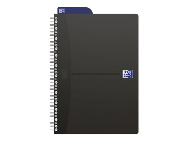 Oxford Office Essentials - Anteckningsblock - trådbunden - B5 - 90 ark / 180 sidor - vitt papper - tillgänglig i olika färger - kartong