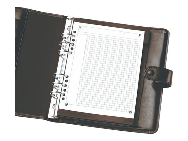 Oxford International A5+ - Notisbok - spiralbundet - 80 ark / 160 sider - hvitt papir - linjert - 12 hull - oransje perm - kartong