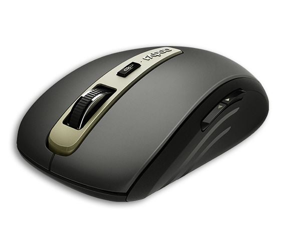 Rapoo MT350 - Mus - optisk - 6 knapper - trådløs - 2.4 GHz, Bluetooth 3.0, Bluetooth 4.0 - USB trådløs mottaker - svart