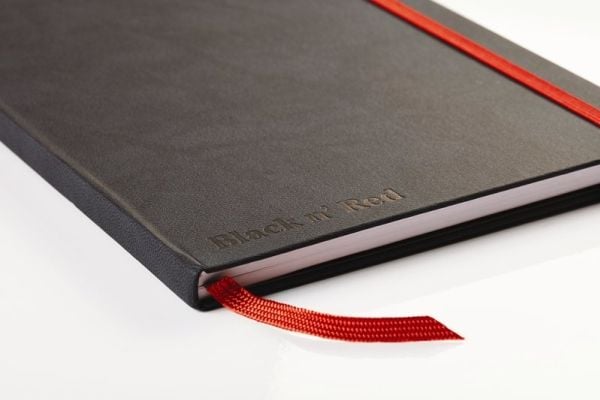 Notesbog oxford black n red business journal a5