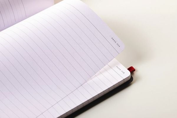 Notesbog oxford black n red business journal a5