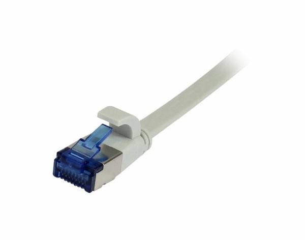 Patchkabel RJ45 CAT6A 500Mhz 05m grå UFTP flat TPESuperflex AWG32 Synergy 21
