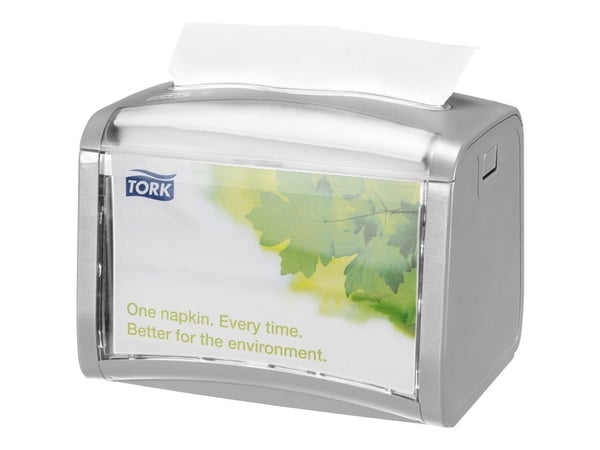Tork Xpressnap Tabletop - Serviettdispenser - Størrelse 20.1 x 15 cm - Høyde 15.5 cm - lysegrå
