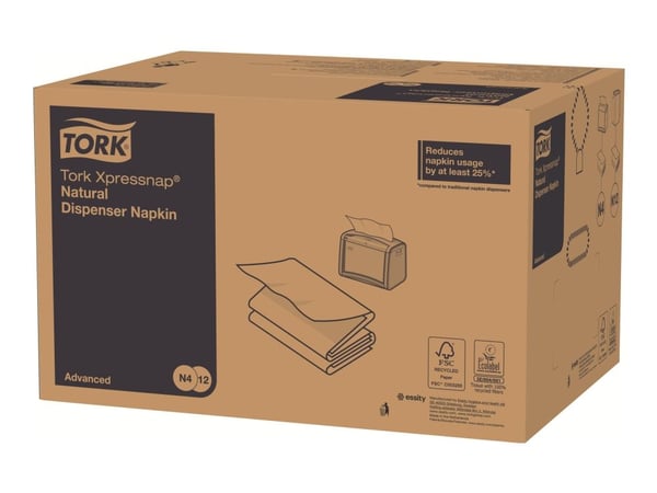 Lautasliinat tork xpressnap nature, 1-kertainen, luonto, painatus, 1125 lautasliinan pakkaus