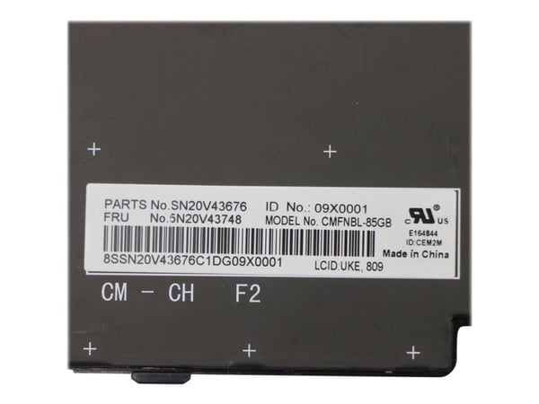 Chicony - Erstatningstastatur for bærbar PC - Storbritannia - svart - for ThinkPad P14s Gen 1 20S4, 20S5; T14 Gen 1 20UD, 20UE