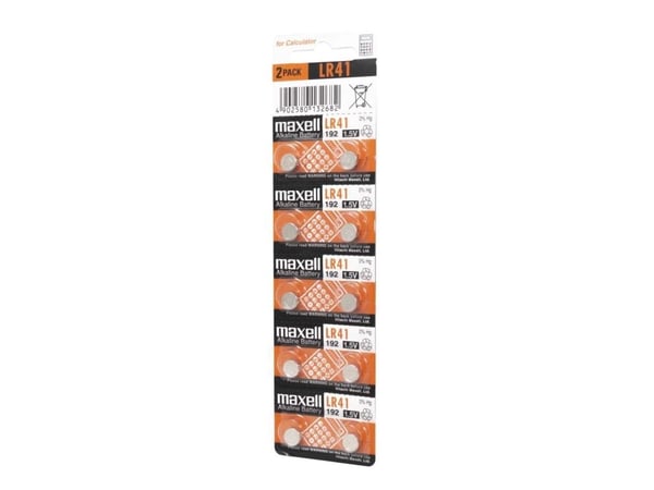Maxell LR 41 - Batterier 10 x LR41