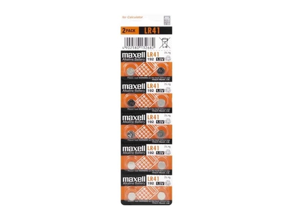 Maxell LR 41 - Batterier 10 x LR41