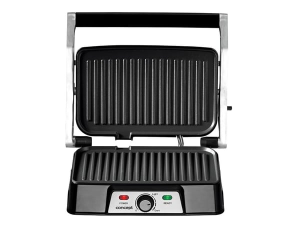 Concept GE2005, Sort, Rustfritt stål, Tabletop, Rotasjon, Rist + steketakke, 278 x 170 mm, 220 - 240 V
