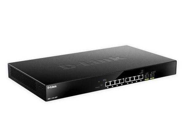 D-Link DMS-1100-10TP - Switch - smart - 8 x 100/1000/2.5G (PoE+) + 2 x 10 Gigabit SFP+ - rackmonterbar - PoE+ (240 W)