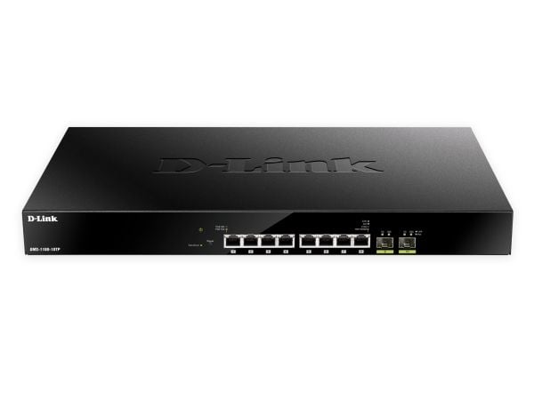 D-Link DMS-1100-10TP - Switch - smart - 8 x 100/1000/2.5G (PoE+) + 2 x 10 Gigabit SFP+ - rackmonterbar - PoE+ (240 W)