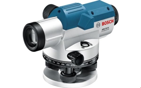 Bosch GOL 32 G, Linje-/punktniveau, Lajittelu, Blå, 5/8", IP54, 120 m, 0,03 mm/m