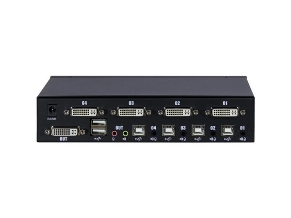 Argus KVM-AS-41DA - KVM / lydsvitsj - 4 x KVM/lyd - stasjonær
