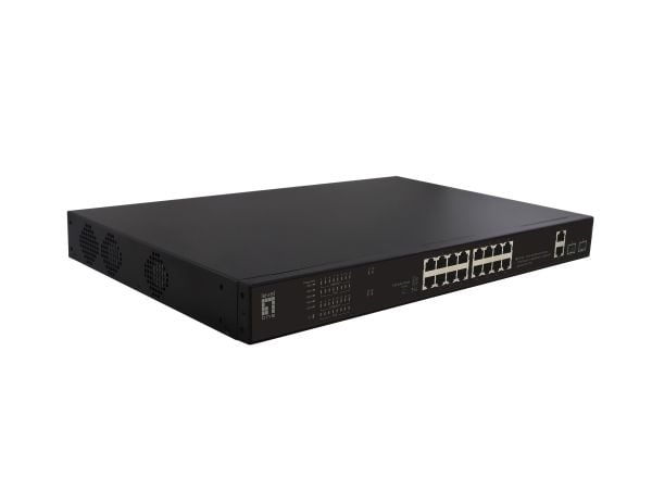 LevelOne FGP-2031, Ohanterad, Fast Ethernet (10/100), Strömförsörjning via Ethernet (PoE) stöd, Rackmontering, 1U