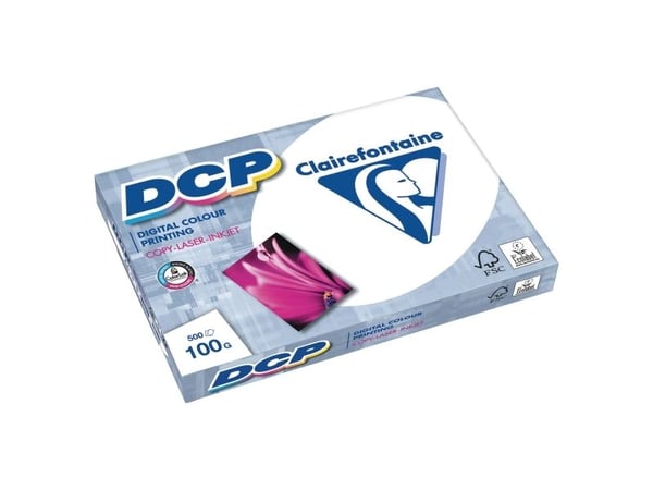 Clairefontaine 1822C, Laser-/Inkjet-utskrift, A3 (297x420 mm), 500 ark, 100 g/m², Hvit, 110 µm