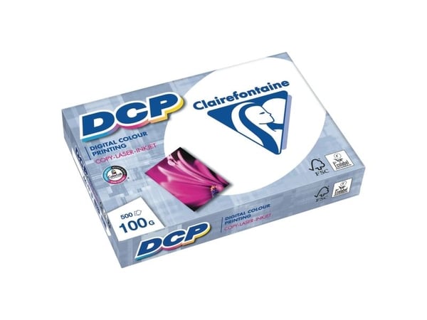 Papir for fargeutskrift, Clairefontaine DCP, A4, 1821, hvit, 100 g - (500 ark)