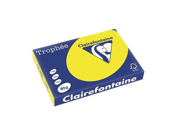 Clairefontaine Trophée A3, Kopiering, A3 (297x420 mm), 80 g/m², Gult, FSC