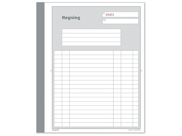 Regningsblok 148x200 mm med 2x50 blade