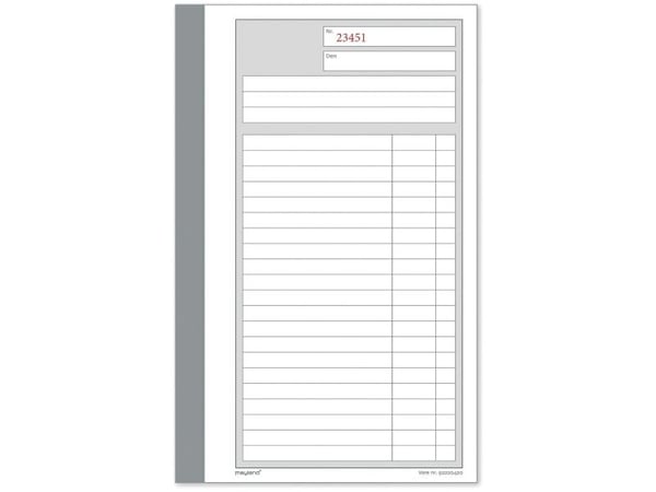 Mayland - Duplikatbok - 50 ark - 108 x 200 mm - dublett - blåpapirkopi - nummerert