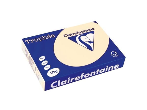 Färgat papper Trophée A4 120 g grädd 250 ark