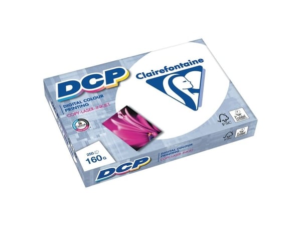 Clairefontaine 1843C, Laser-/Inkjet-utskrift, A3 (297x420 mm), 250 ark, 160 g/m², Hvit, 160 µm