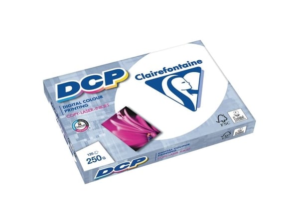 Clairefontaine 1858C, Laser-/Inkjet-utskrift, A3 (297x420 mm), 125 ark, 250 g/m², Hvit, 230 µm
