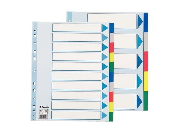 Esselte Hakemisto PP A4+, Tyhjä välilehtihakemisto, Polyvinyylikloridi (PVC), A4 Maxi, 245 mm, 297 mm, 1 kpl