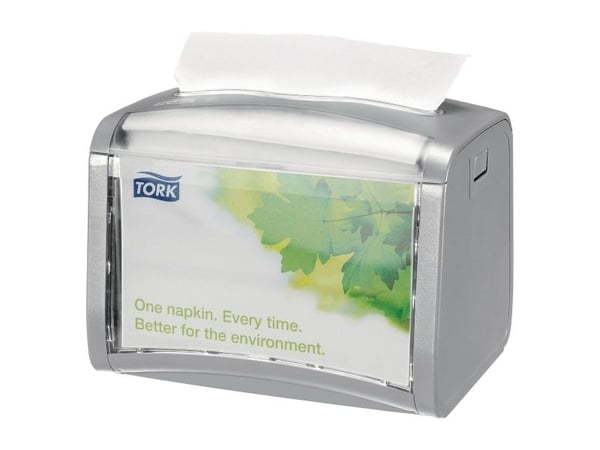 Tork Xpressnap Tabletop - Serviettdispenser - Størrelse 20.1 x 15 cm - Høyde 15.5 cm - lysegrå