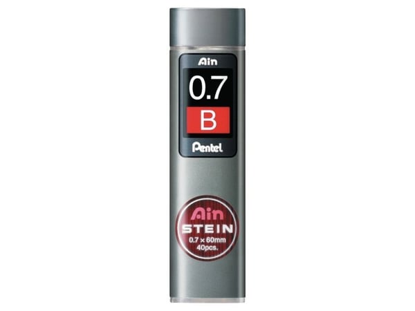 Stift, Pentel Ain Stein High Polymer, B, 0,7 mm, 40 stift