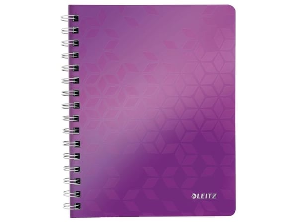 Notatbok Leitz WOW, A5, fôret, 80 ark, lilla