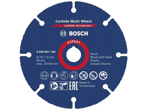 Bosch LEIKKUULEVY MULTIWHEEL HM 76X10MM GWS10,8