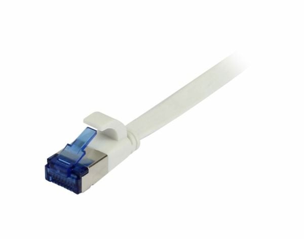 Kretskabel RJ45 CAT6A 500Mhz 2m hvit UFTP flat TPESuperflex AWG32 Synergy 21