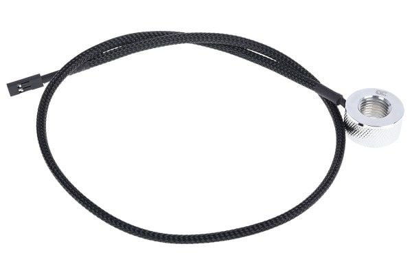 Alphacool Eiszapfen Temperature Sensor G1/4 IG/IG with AG Adapter - Temperatursensor for væskekjølesystem - krom - 50 cm