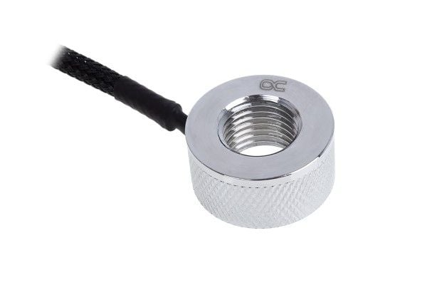 Alphacool Eiszapfen Temperature Sensor G1/4 IG/IG with AG Adapter - Temperatursensor for væskekjølesystem - krom - 50 cm