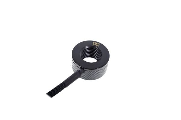 Alphacool Eiszapfen Temperature Sensor G1/4 IG/IG with AG Adapter - Temperatursensor for væskekjølesystem - mørkesvart - 50 cm