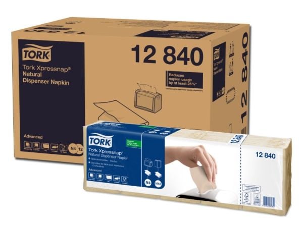 Tork 12840, Naturlig, 330 mm, 213 mm, 16,5 cm, 10,7 cm, 1125 stykker