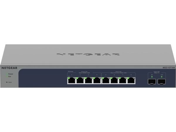 NETGEAR Smart MS510TXM - Switch - L3 Lite - smart - 4 x 100/1000/2.5G + 4 x 1/2.5/5/10GBase-T + 2 x 10 Gigabit SFP+ (opplenke) - rackmonterbar, sta...